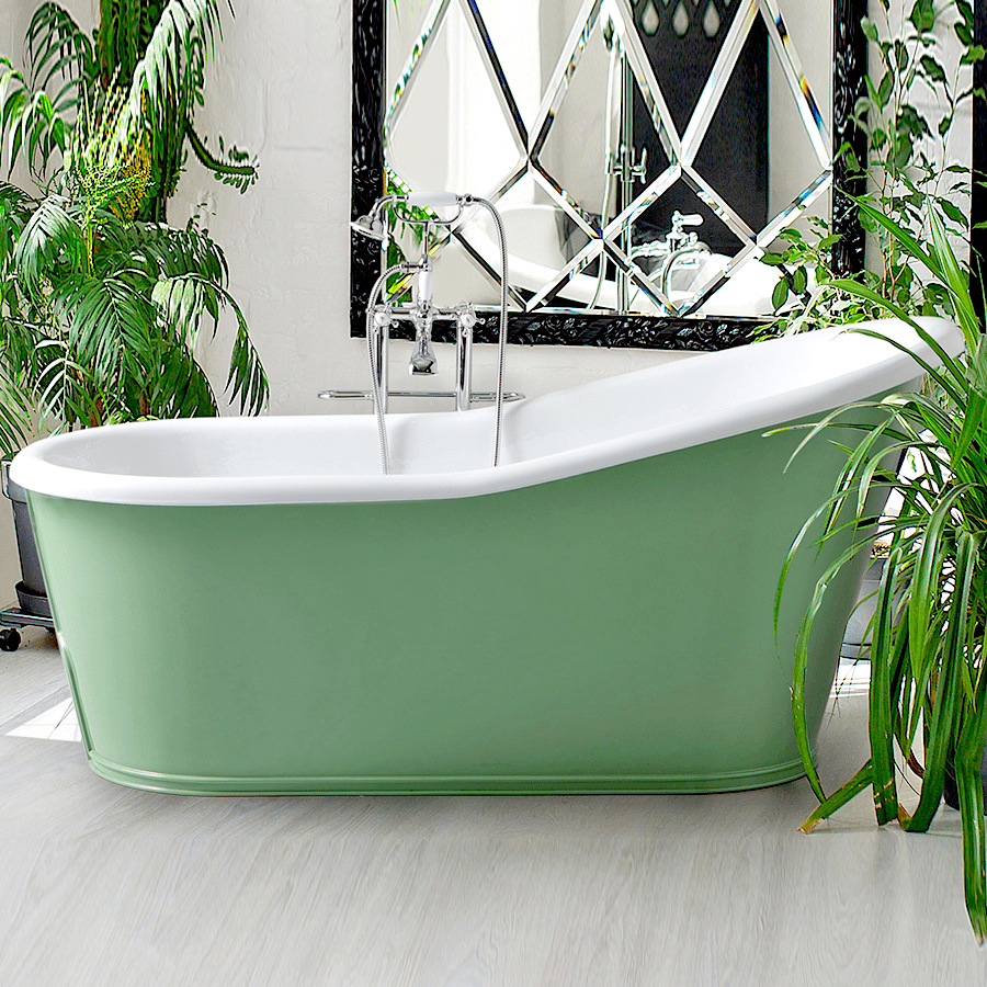 ENAMEL CAST IRON VICTORIAN ROLL TOP BATH COLOUR - DYKE & DEAN