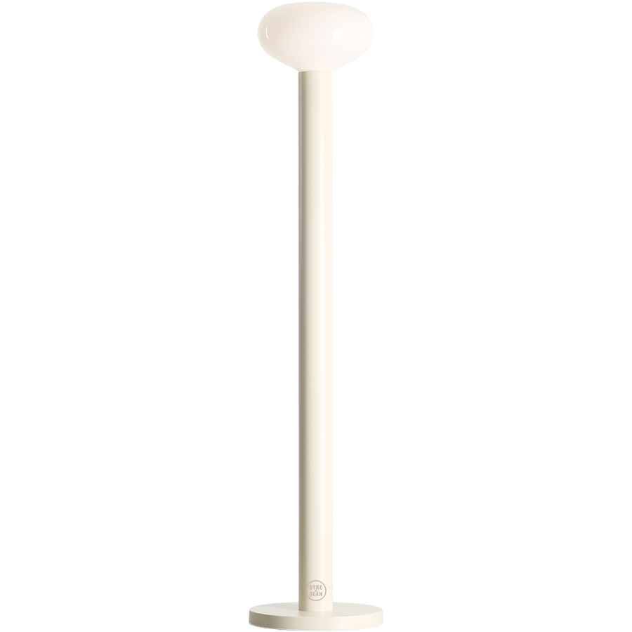 FLO OPAL GLASS ORB FLOOR LIGHT CREAM - DYKE & DEAN