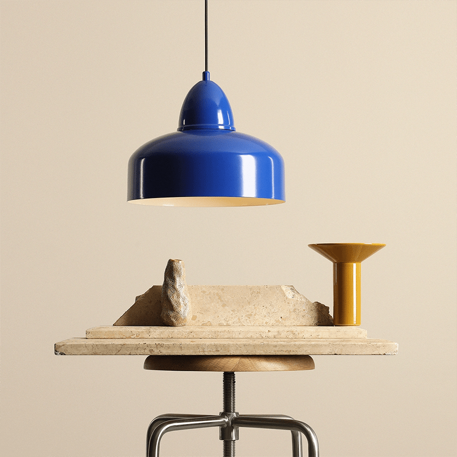 MODERN PENDANT SHADE LIGHT BLUE - DYKE & DEAN
