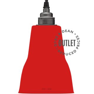 SMALL ENAMEL RED SHADE OUTLET - DYKE & DEAN