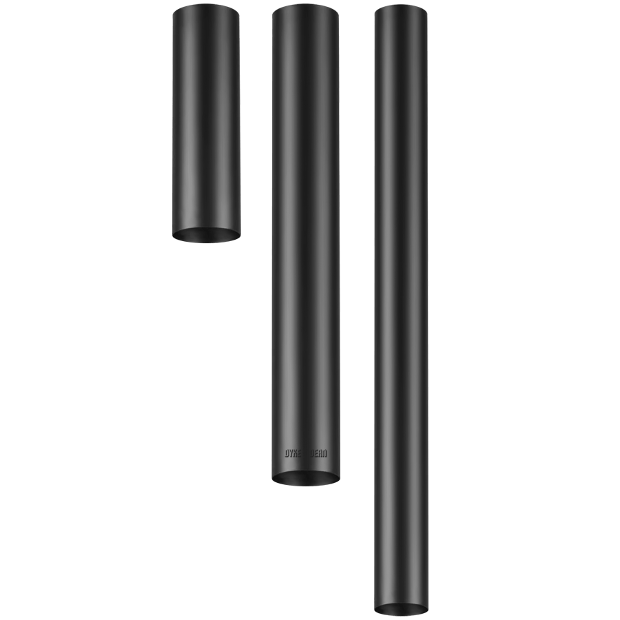 METAL TUBE BATON CEILING LIGHTS BLACK