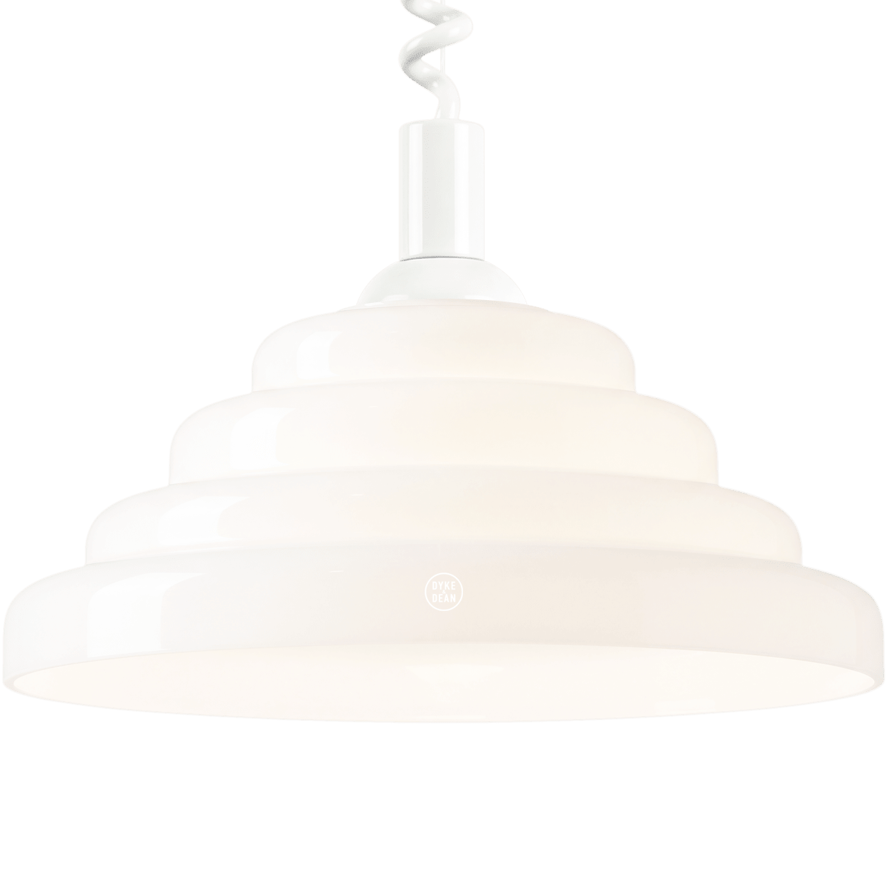 70s OPALINE RETRACTABLE CORD LIGHT - DYKE & DEAN