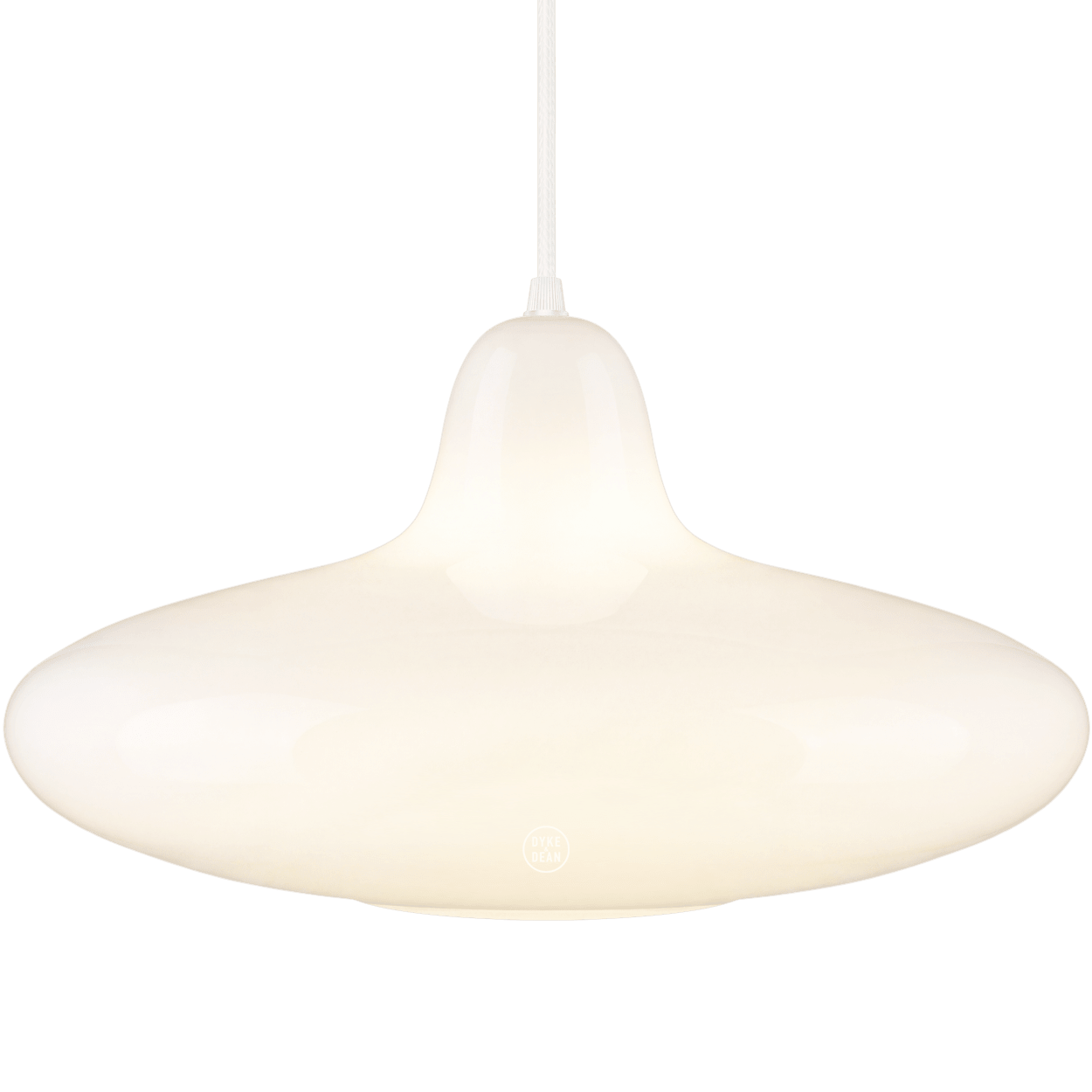 90s OPALINE GLASS PENDANT SHADE - DYKE & DEAN