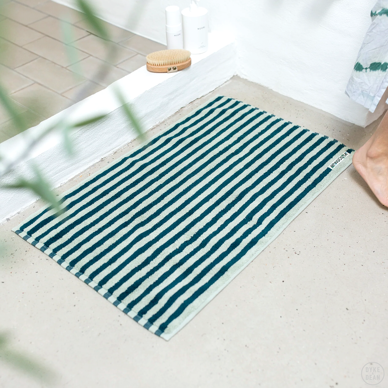 NARAM BATH MAT SEA FOAM & DEEP TEAL