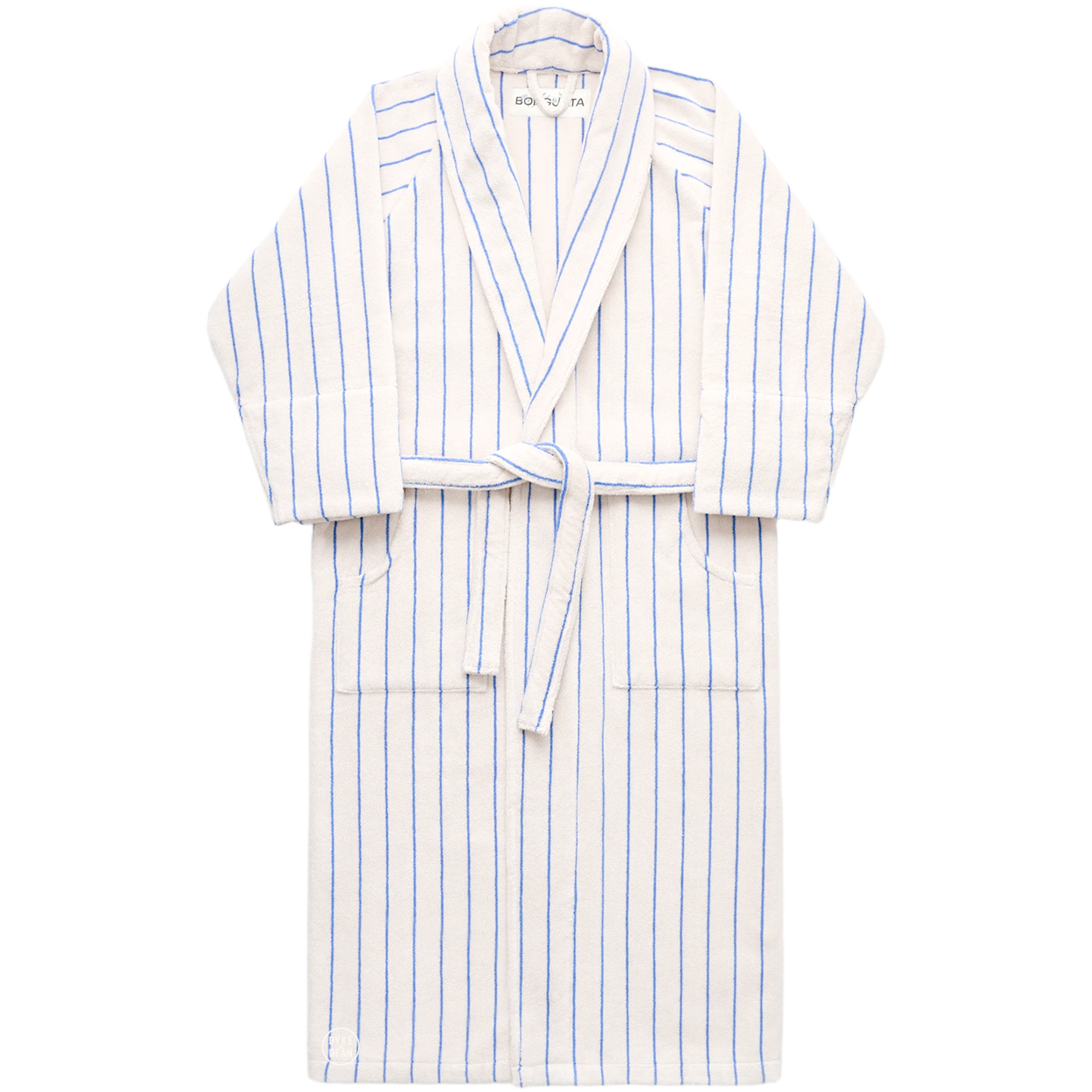 NARAM BATH ROBE MOONBEAM & ULTRAMARINE