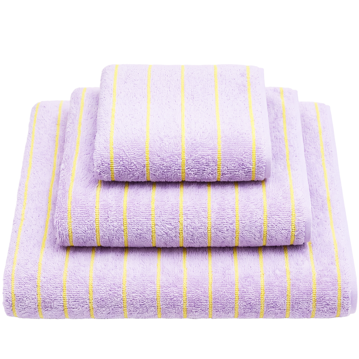 NARAM BATH TOWELS LILAC & NEON YELLOW