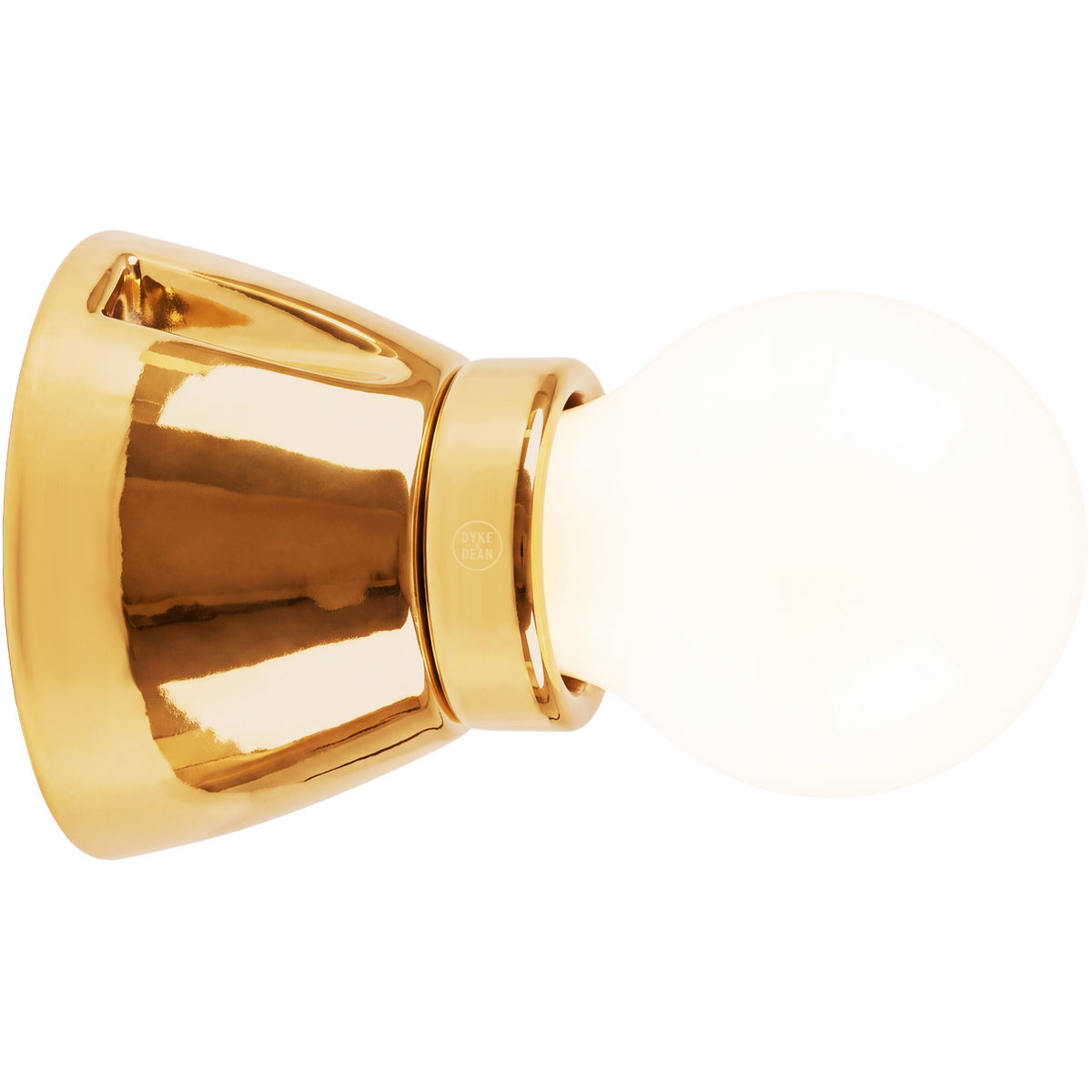 Dyke & Dean fixed socket gold ceramic lamp