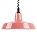 DYKE & DEAN PENDANT LAMPSHADE PINK WITH RETRACTABLE SPRING