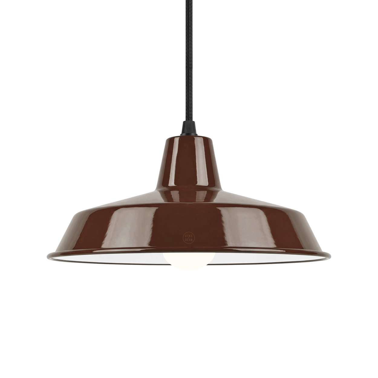 DYKE & DEAN SMALL PENDANT LAMPSHADE BROWN E27 BULB HOLDER