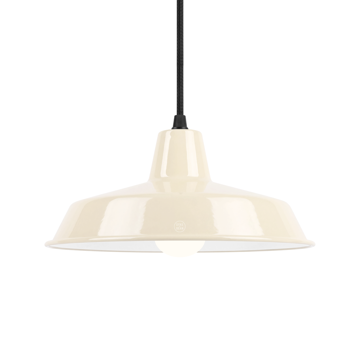 DYKE & DEAN SMALL PENDANT LAMPSHADE CREAM E14 BULB HOLDER