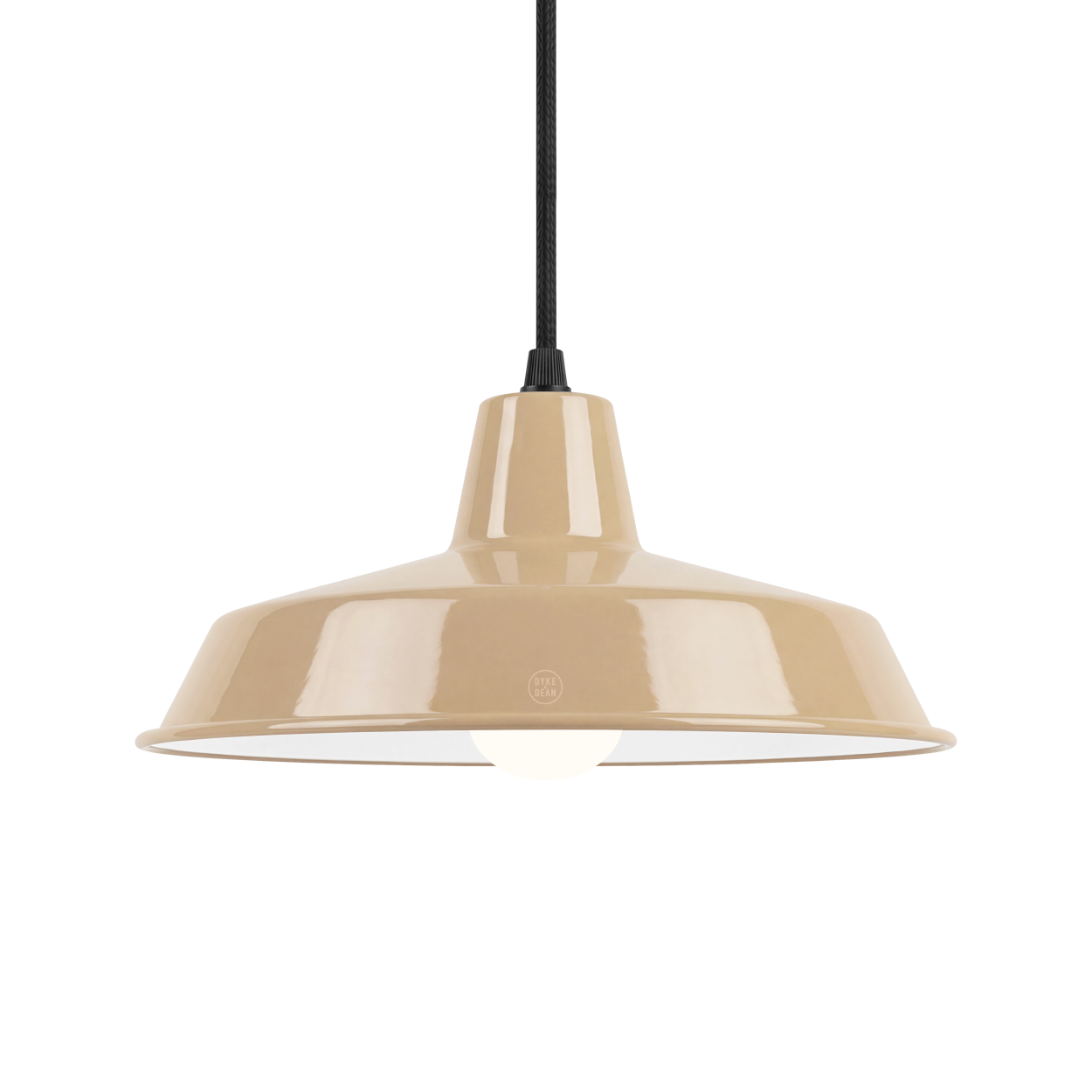 DYKE & DEAN SMALL PENDANT LAMPSHADE NUDE E27 BULB HOLDER