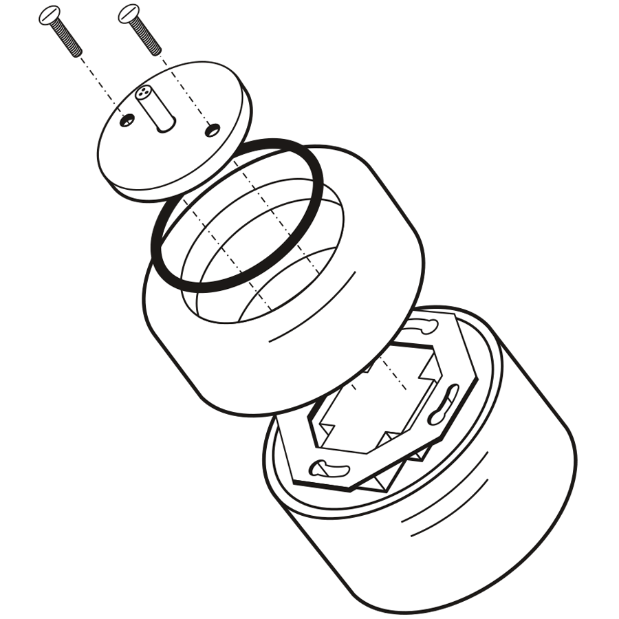 PORCELAIN ROUND SURFACE MOUNTED CABLE GLAND SOCKET GOLD
