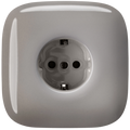 SQUARE PORCELAIN WALL SOCKET SCHUKO CAPPUCCINO