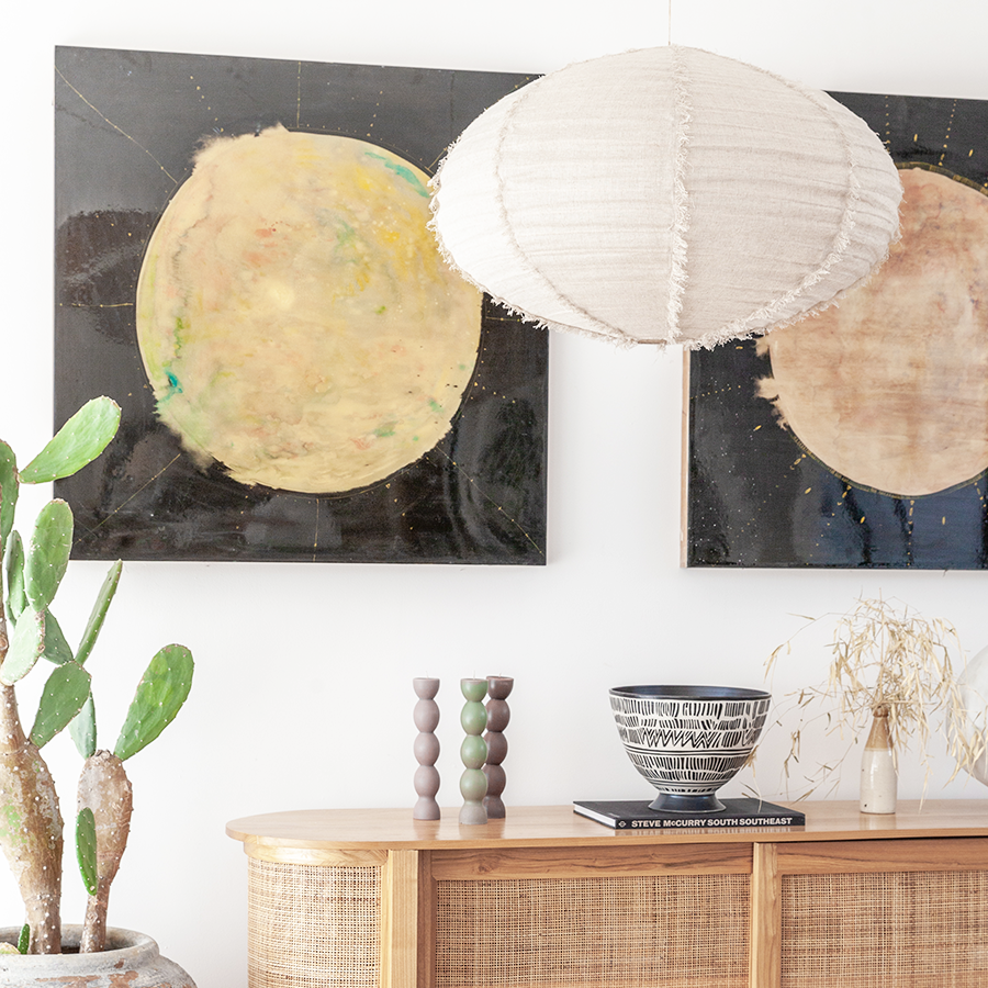 ELLIPSE LINEN LIGHT SHADE 80CM