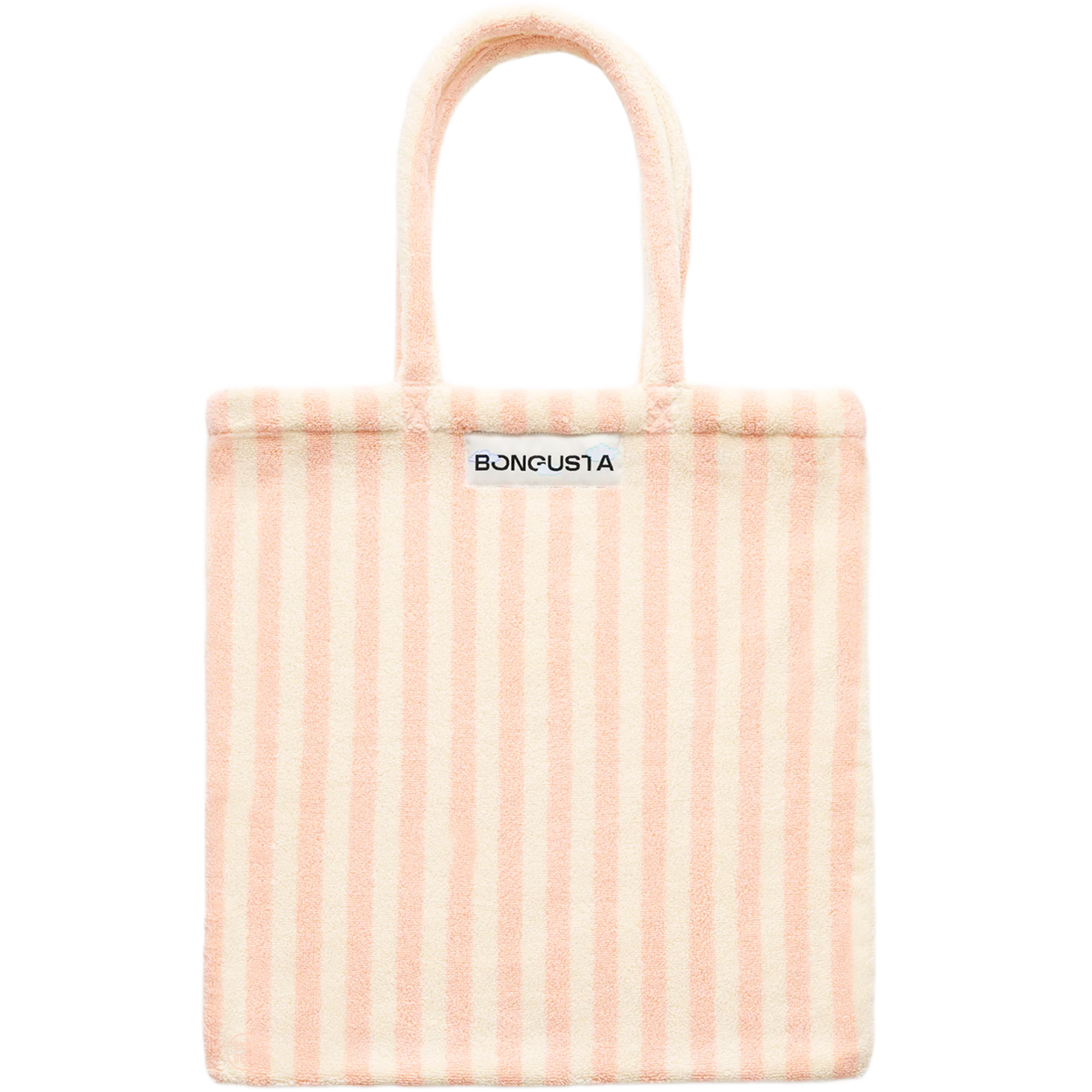 TOWEL FABRIC TOTE BAG TROPICAL & CREAM