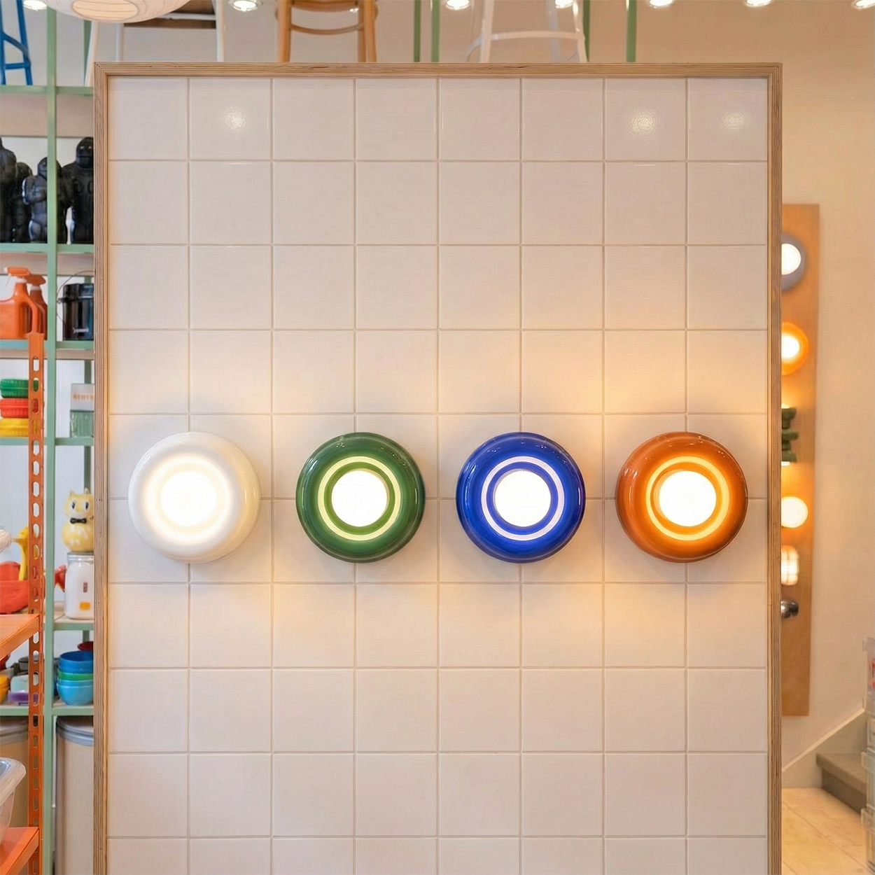 GREEN ORBIT GLASS GLOBE WALL CEILING LIGHT