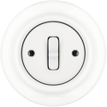 Porcelain wall light switch white toggle