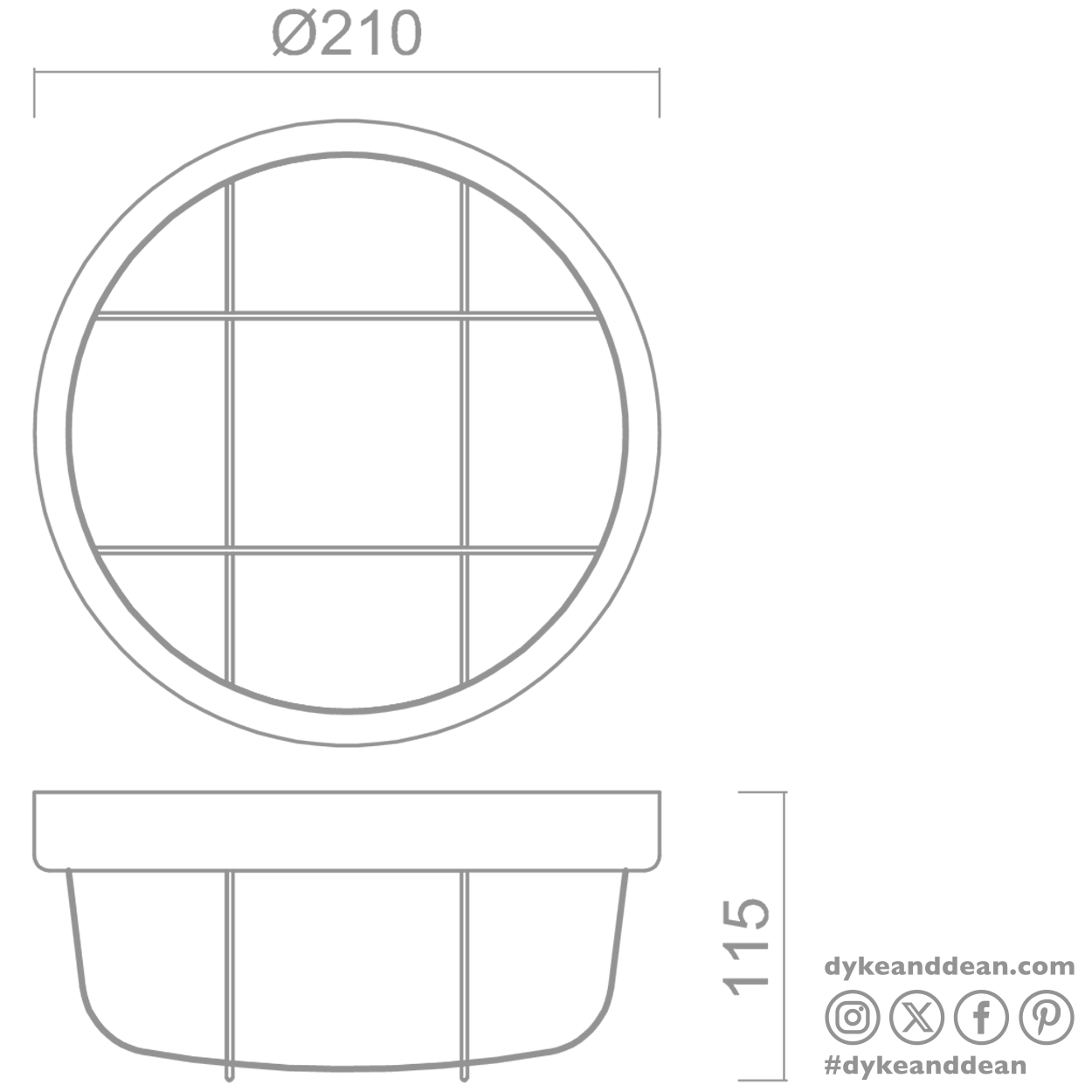 BROWN CAGED INDUSTRIAL ROUND WALL & CEILING BULKHEAD LIGHT