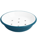 ENAMEL SOAP DISH TEAL BLUE