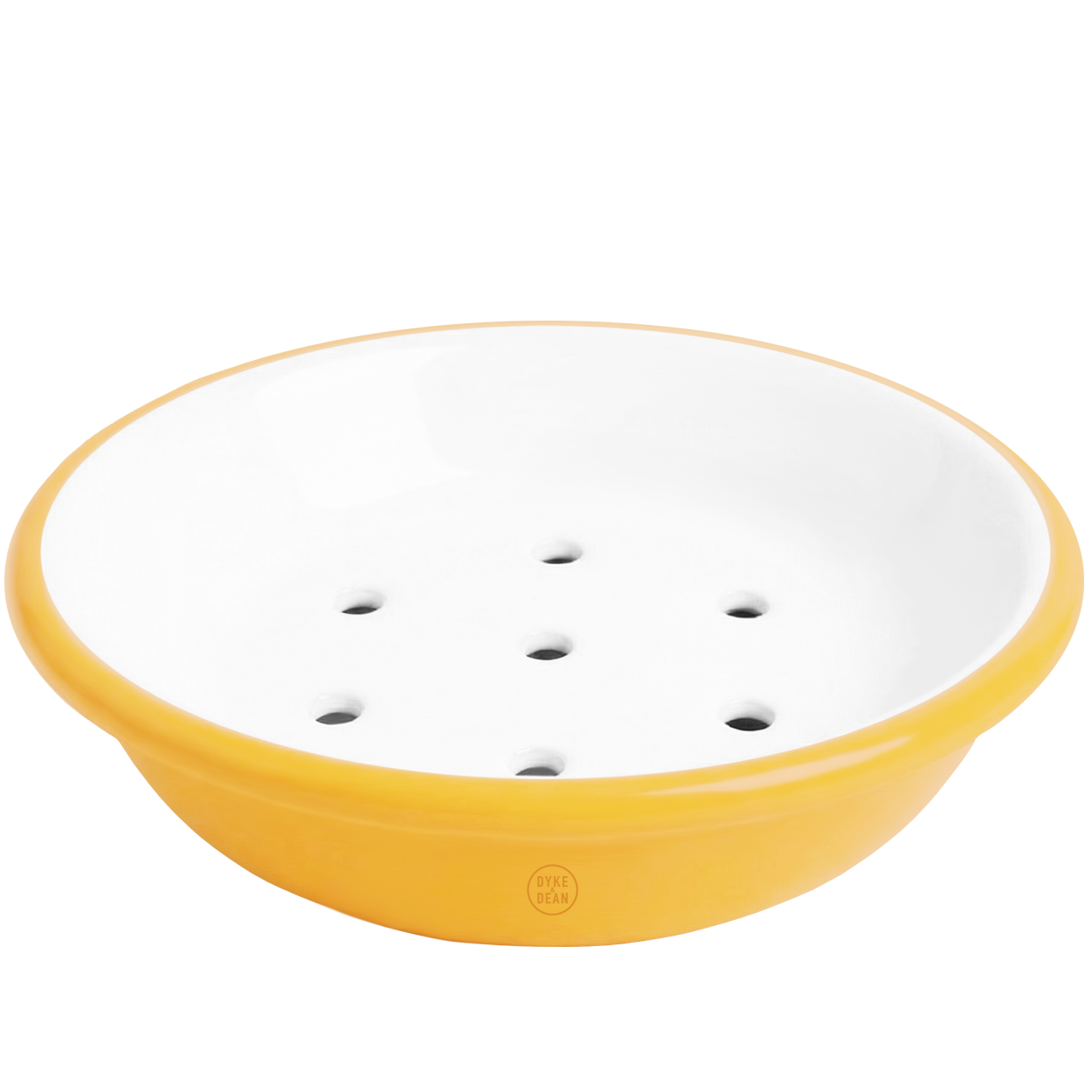 ENAMEL SOAP DISH MUSTARD YELLOW