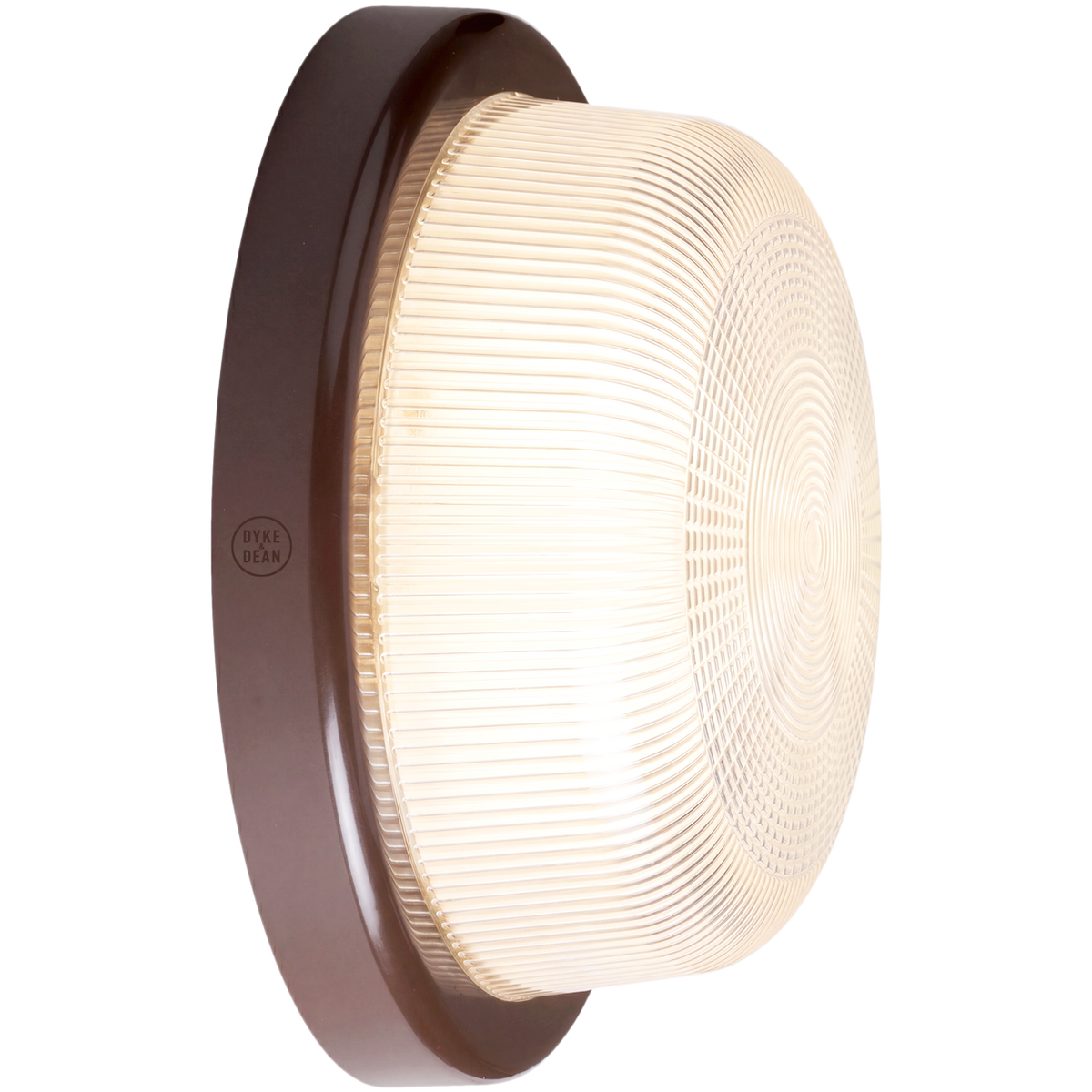 BROWN RIM ROUND WALL & CEILING BULKHEAD LIGHT