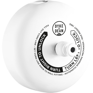 HOTEL RETRACTABLE CLOTHING LINE MATT WHITE - HARDWARE - DYKE & DEAN  - Homewares | Lighting | Modern Home Furnishings