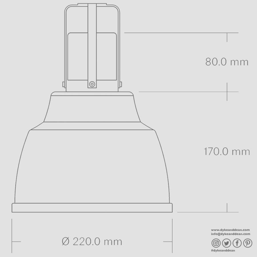 WHITE STAY HOT HEAT LAMP PENDANT FOCUS IO CORD