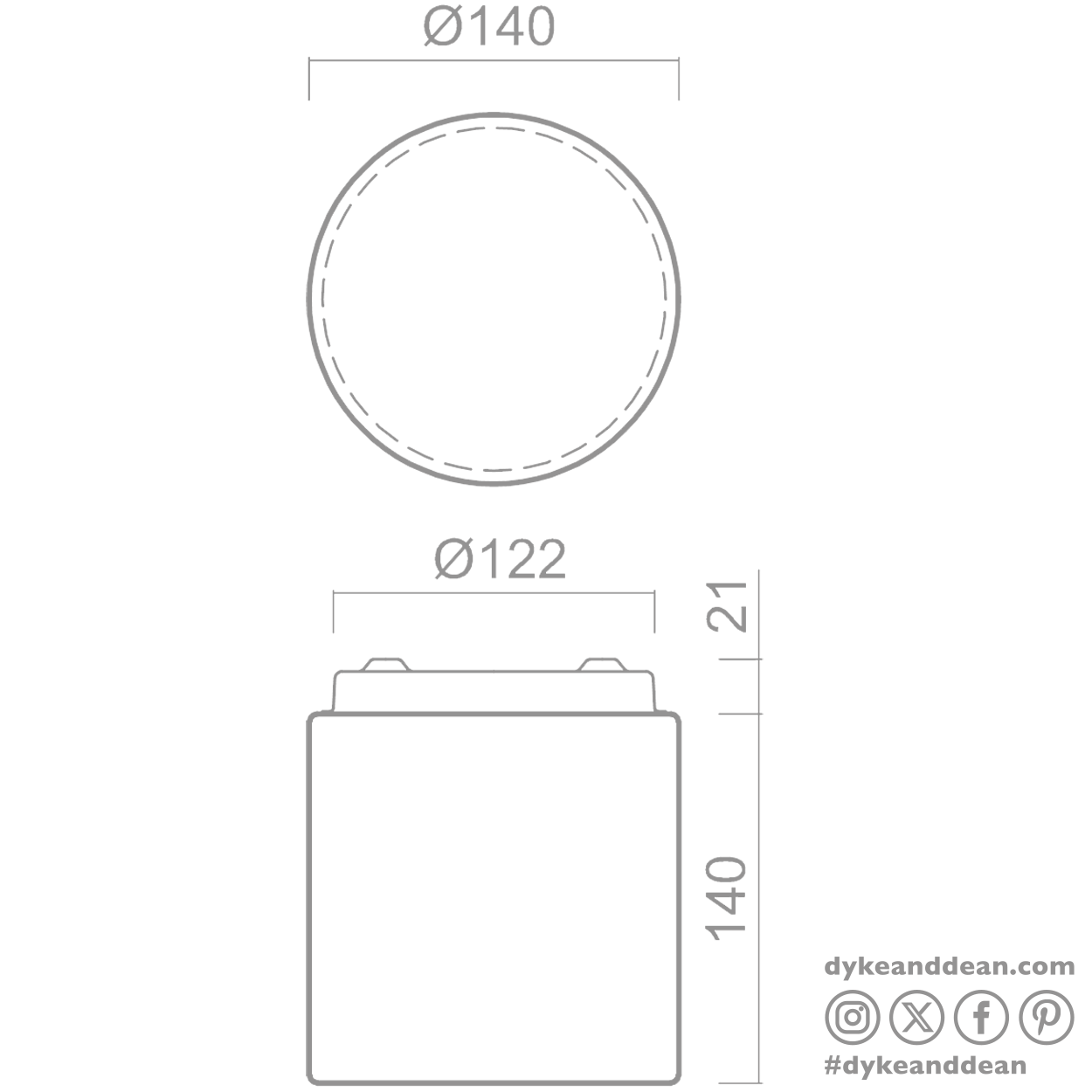 TUBE LAMP BLACK BASE MEDIUM