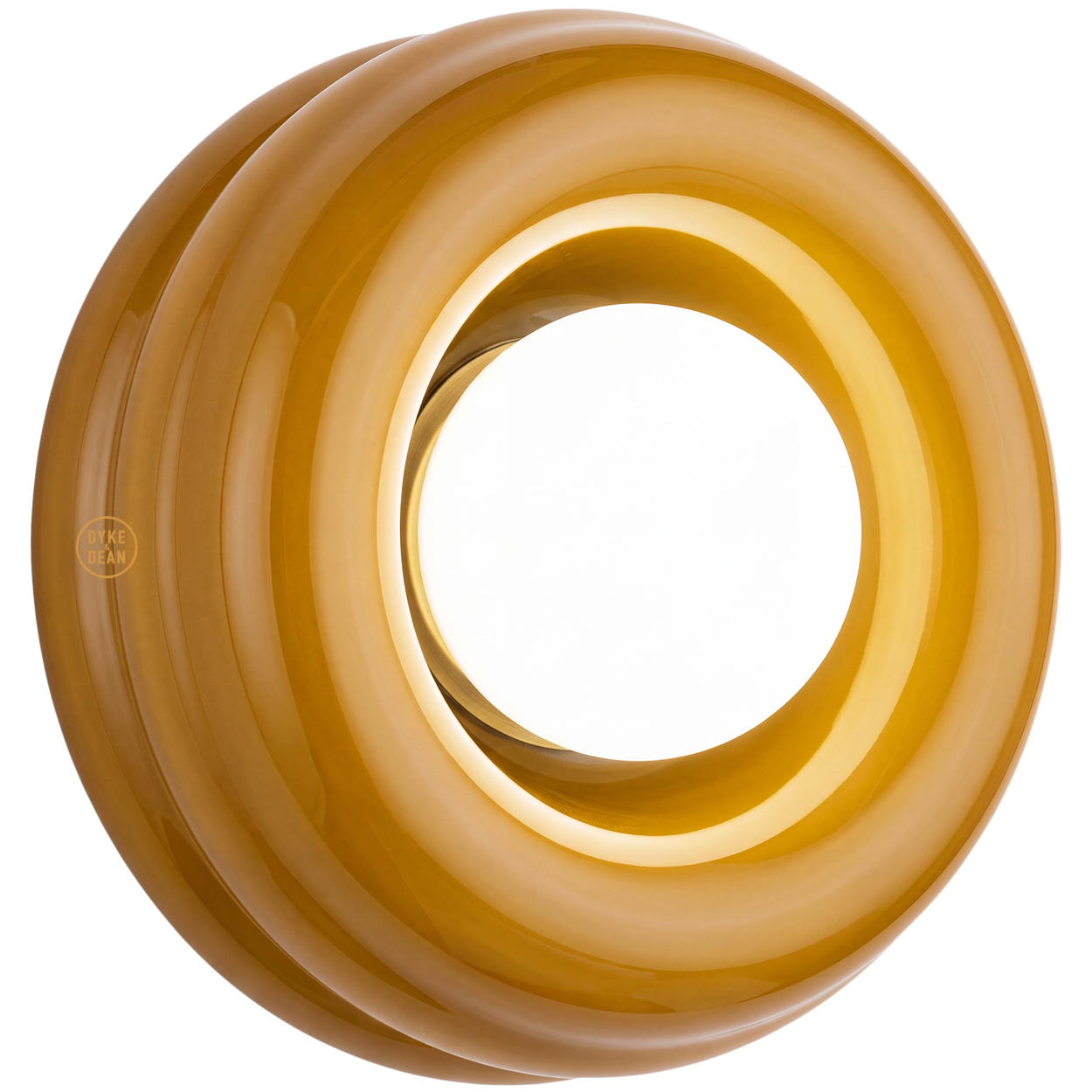 WALNUT ORBIT GLASS GLOBE WALL CEILING LIGHT