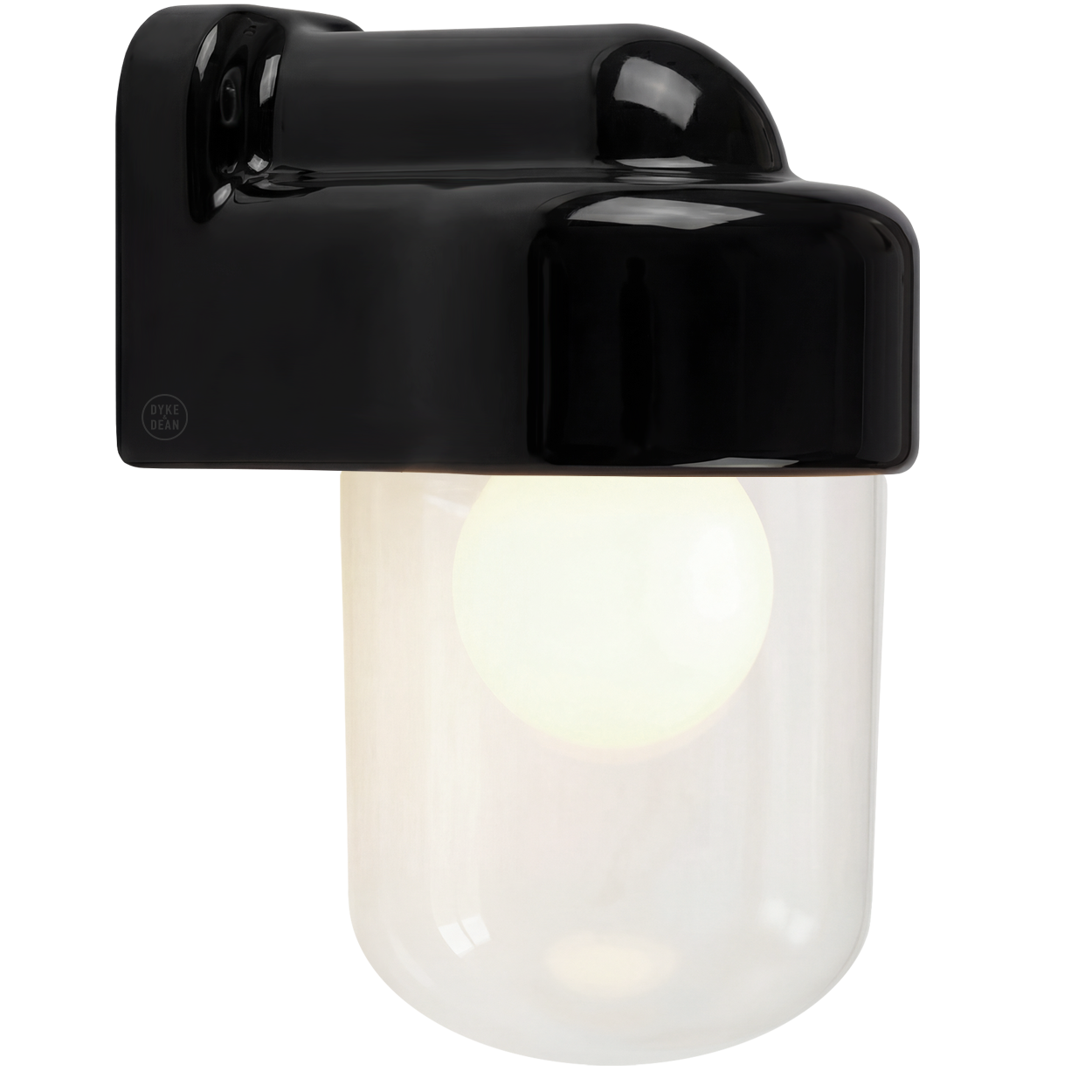 BLACK CLEAR PORCELAIN WATERPROOF SAUNA WALL LIGHT