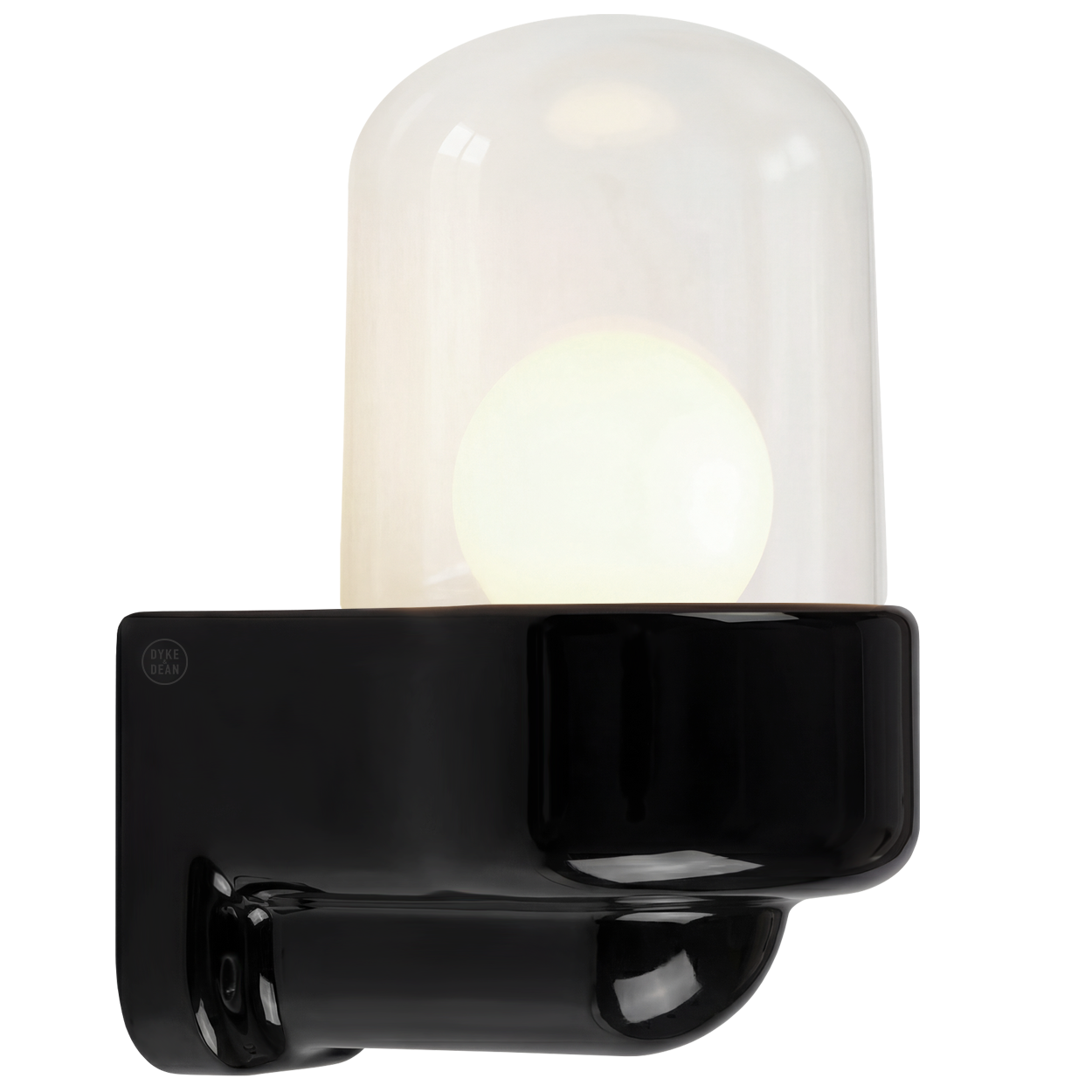 BLACK CLEAR PORCELAIN WATERPROOF SAUNA WALL LIGHT