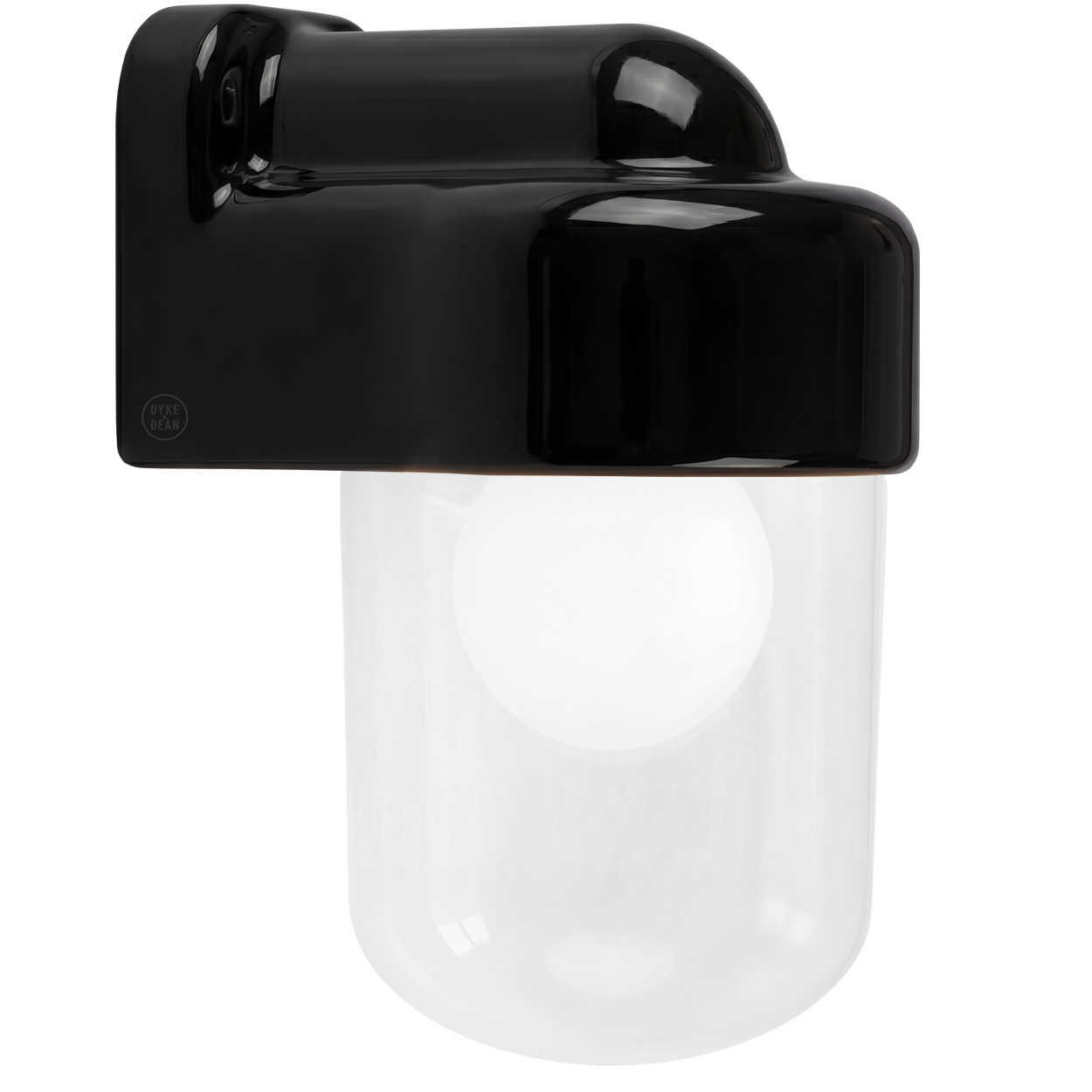 BLACK CLEAR PORCELAIN WATERPROOF SAUNA WALL LIGHT