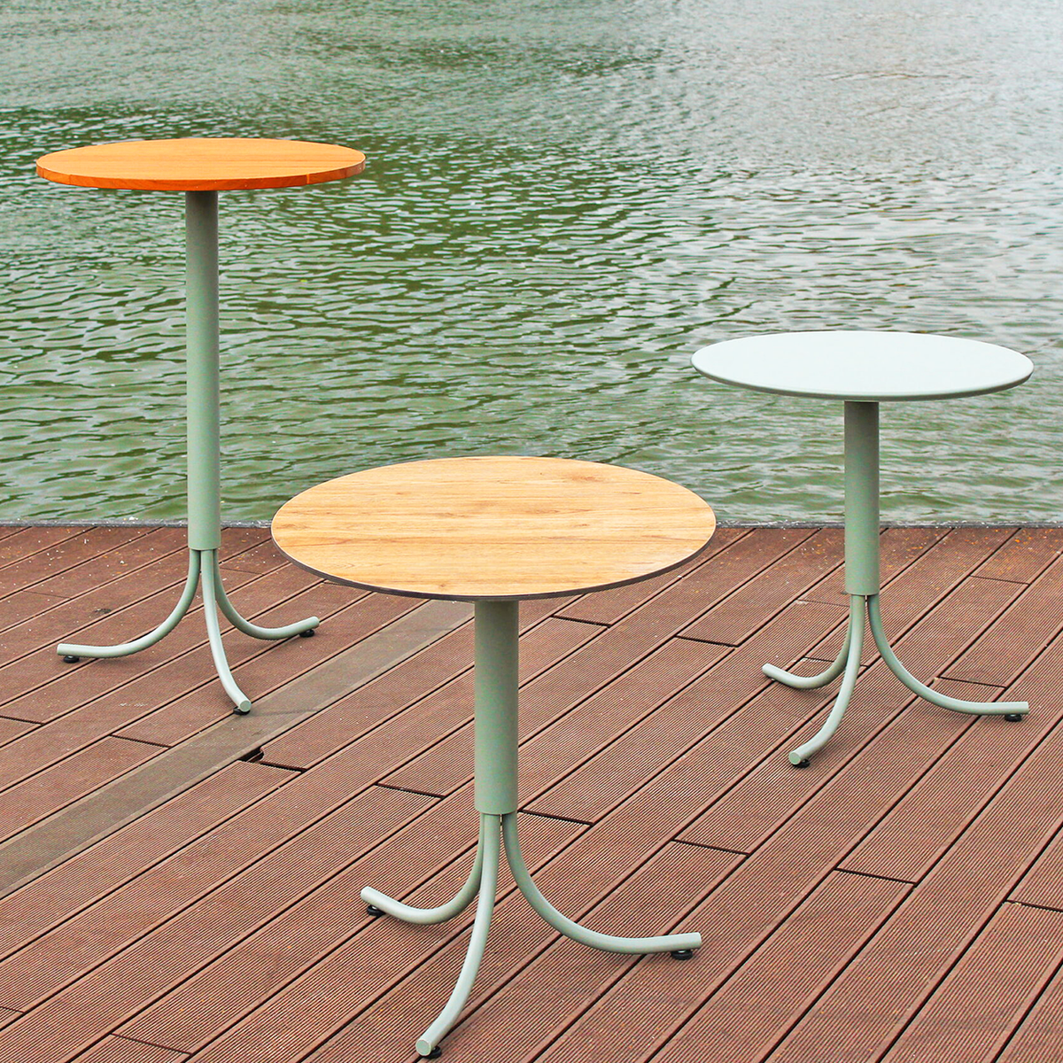 ADICO MAR TABLE 60 WOOD TOP - DYKE & DEAN