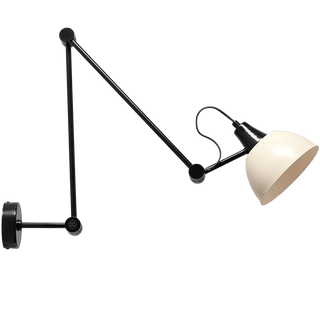 AIDA WALL AND CEILING ADJUSTABLE ARM LIGHT SHADE CREAM - DYKE & DEAN