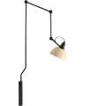 AIDA WALL AND CEILING LONG ADJUSTABLE ARM LIGHT SHADE BEIGE - DYKE & DEAN