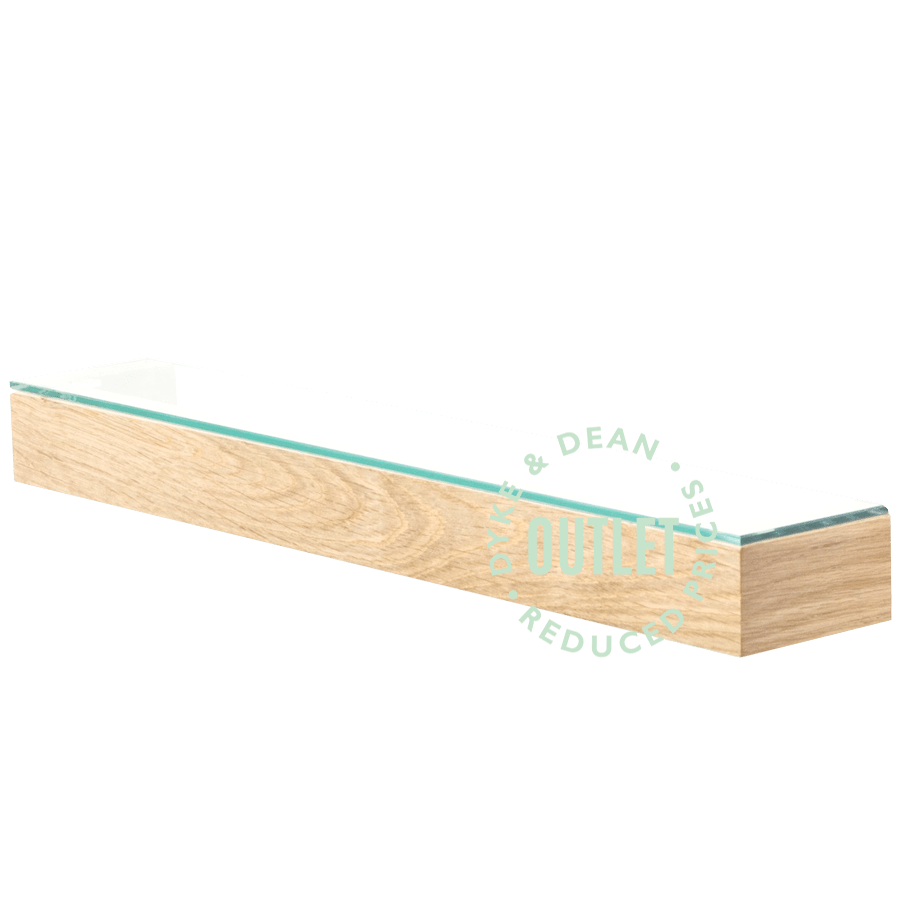 BAMBOO SLIMLINE SHELF WITH GLASS TOP OUTLET - DYKE & DEAN