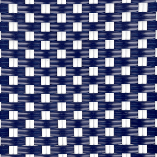 BISTRO RATTAN BAR CHAIR SQUARES BLUE WHITE - DYKE & DEAN