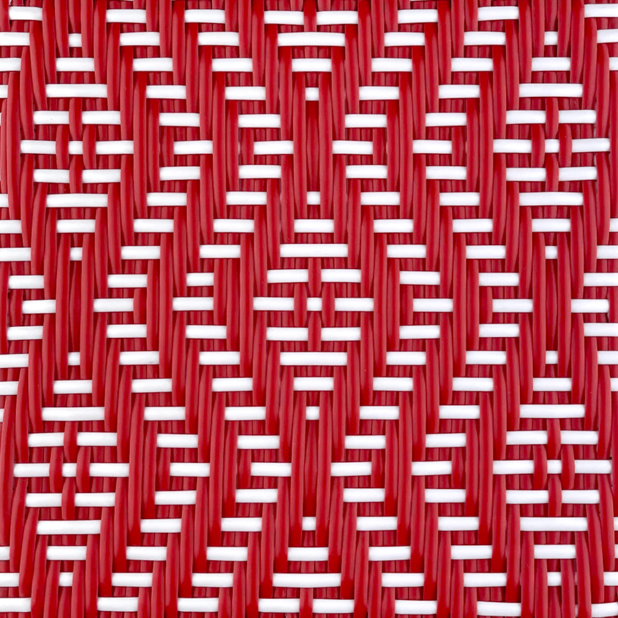 BISTRO RATTAN PLANTER WITH STAND DIAMONDS RED WHITE - DYKE & DEAN