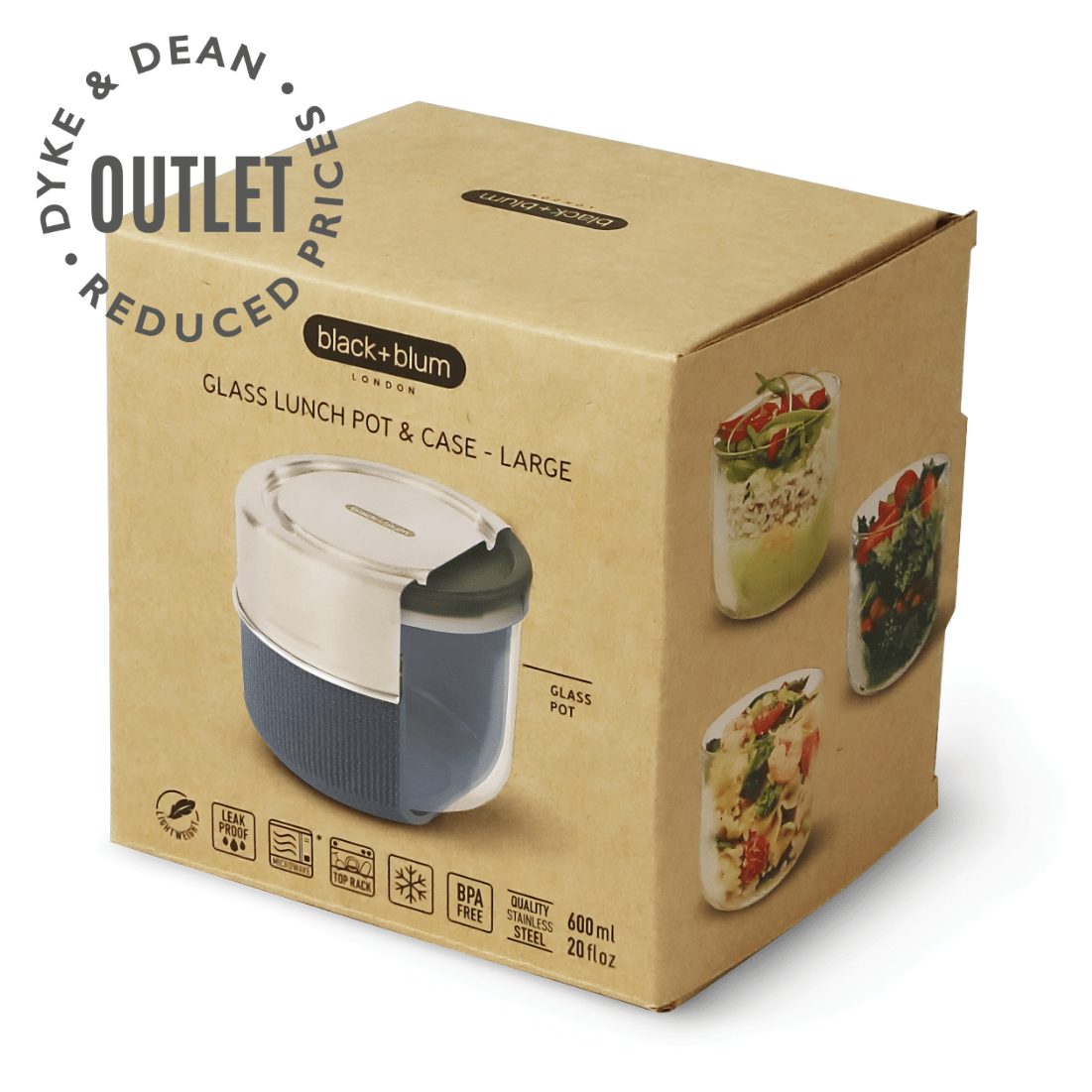 BLACK & BLUM BLUE LUNCH POT OUTLET - DYKE & DEAN