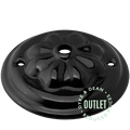 BLACK CERAMIC VICTORIAN CEILING ROSE OUTLET - DYKE & DEAN