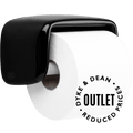 BLACK COVERED PORCELAIN TOILET PAPER HOLDER OUTLET - DYKE & DEAN