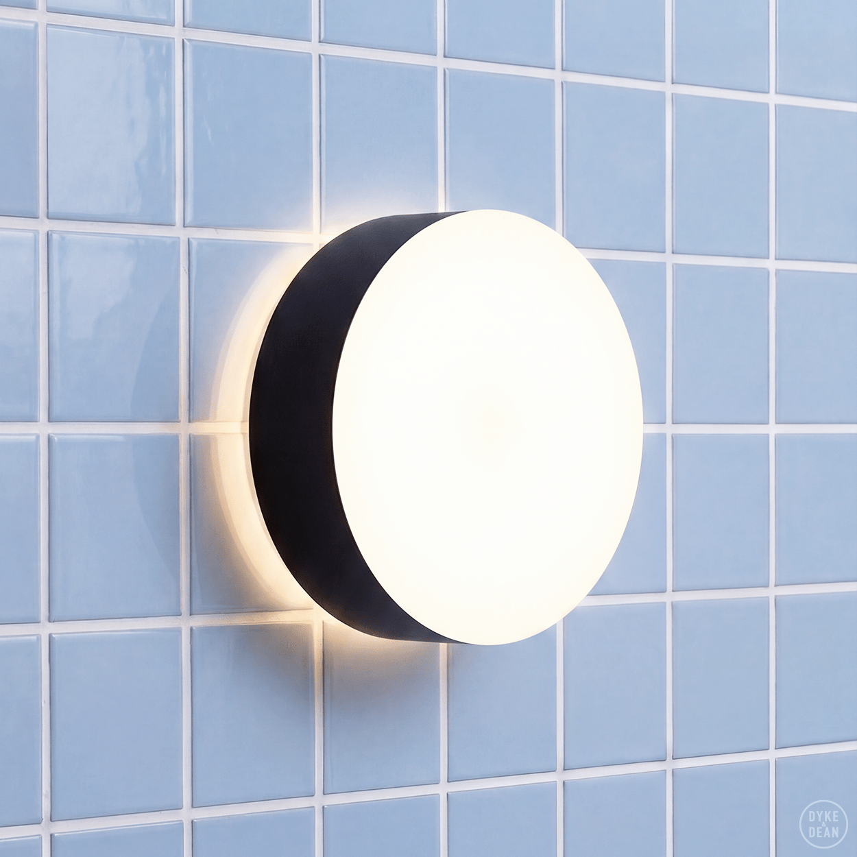 BLACK DISC WALL & CEILING LIGHT 340MM - DYKE & DEAN