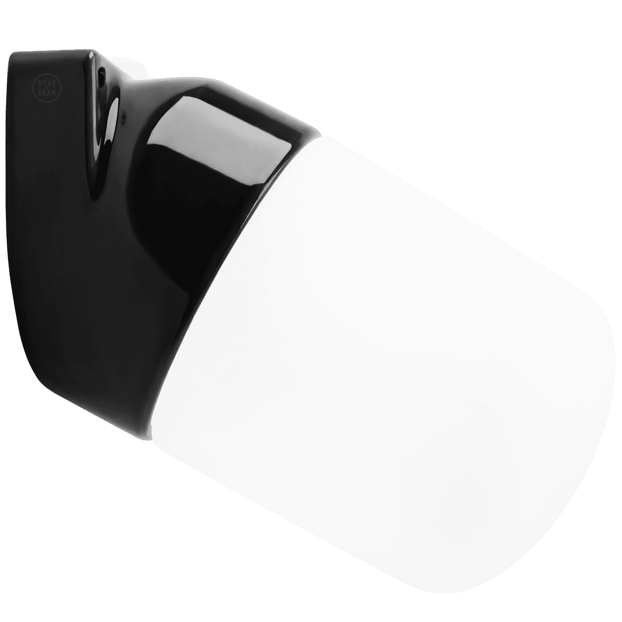 BLACK FROSTED PORCELAIN WATERPROOF ANGLED WALL LIGHT - DYKE & DEAN