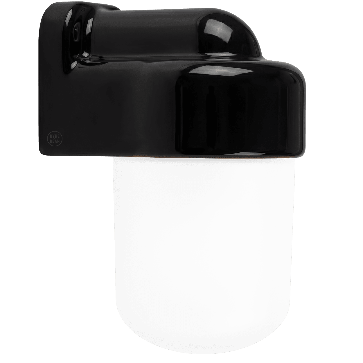 BLACK FROSTED PORCELAIN WATERPROOF SAUNA WALL LIGHT - DYKE & DEAN