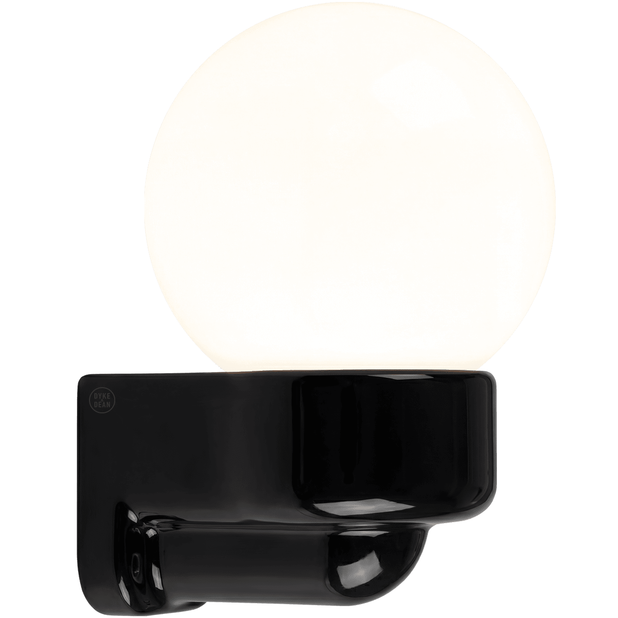 BLACK GLOBE PORCELAIN WATERPROOF SAUNA WALL LIGHT - DYKE & DEAN