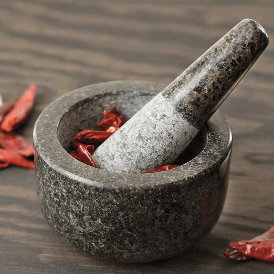 BLACK GRANITE MORTAR & PESTLE SMALL - DYKE & DEAN