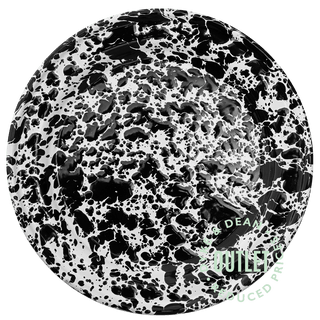 BLACK & WHITE SPLATTERWARE ENAMEL PLATE OUTLET - DYKE & DEAN
