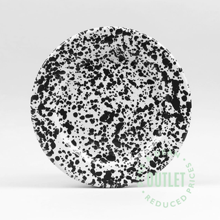 BLACK & WHITE SPLATTERWARE ENAMEL PLATE OUTLET - DYKE & DEAN