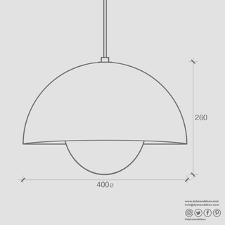 BLOOM POT PENDANT LAMP CHROME LARGE - DYKE & DEAN