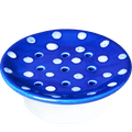 Blue mushroom ceramic soap dish